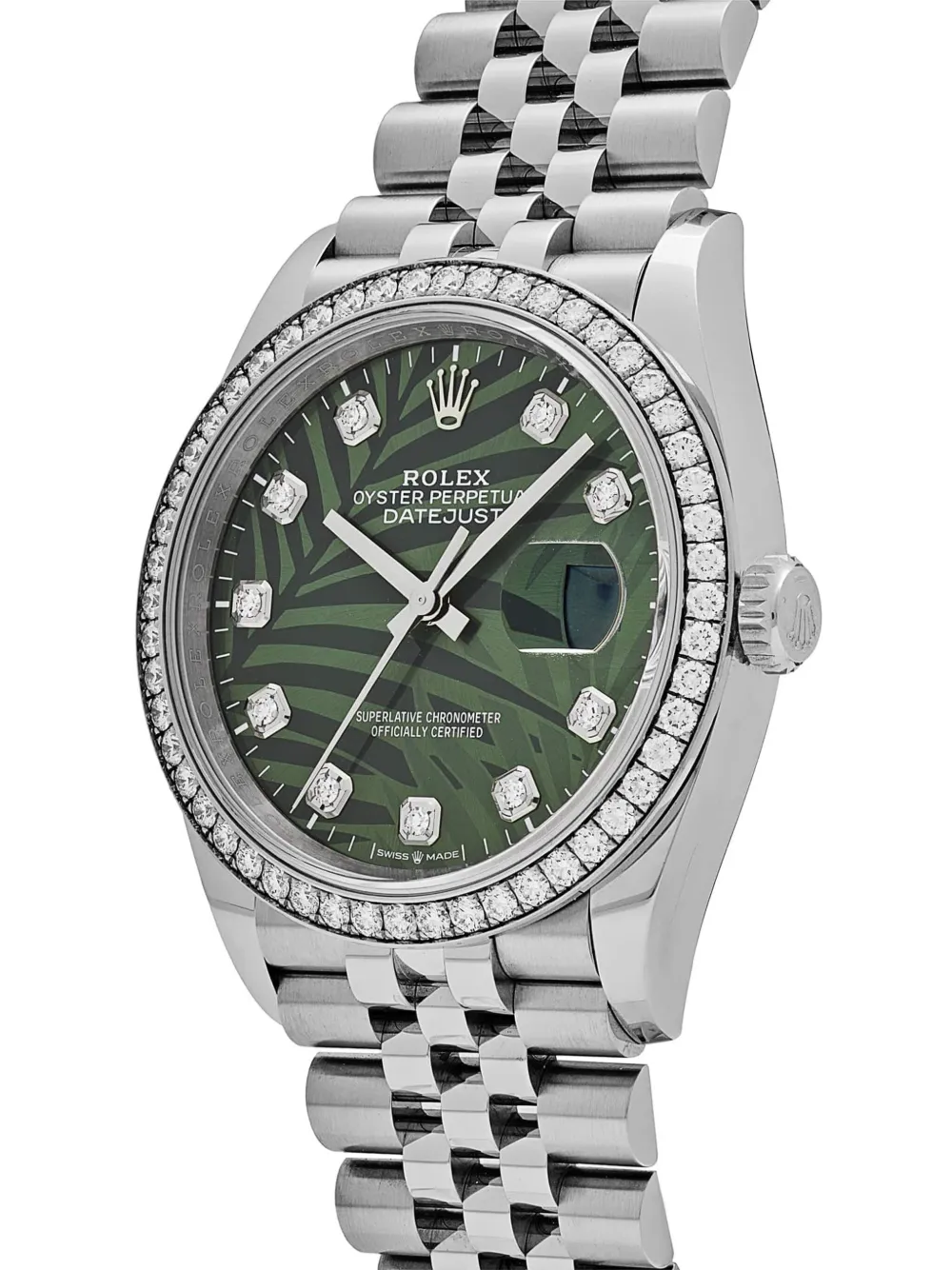 Pre-owned Rolex 2022  Datejust 36mm In Green