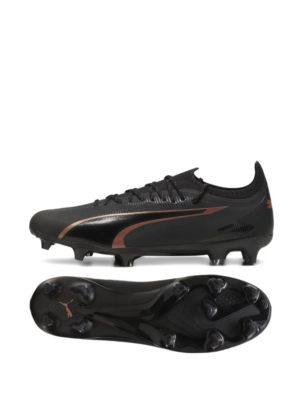 Puma Ultra Ultimate "black/copper Rose" Sneakers In Black