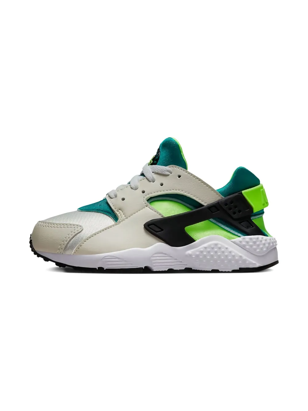 Nike Kids Huarache Run "Bright Spruce Volt" sneakers White