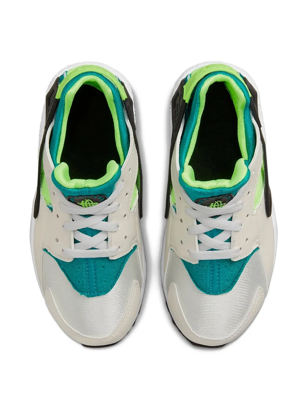 Nike Kids Huarache Run "Bright Spruce Volt" sneakers White