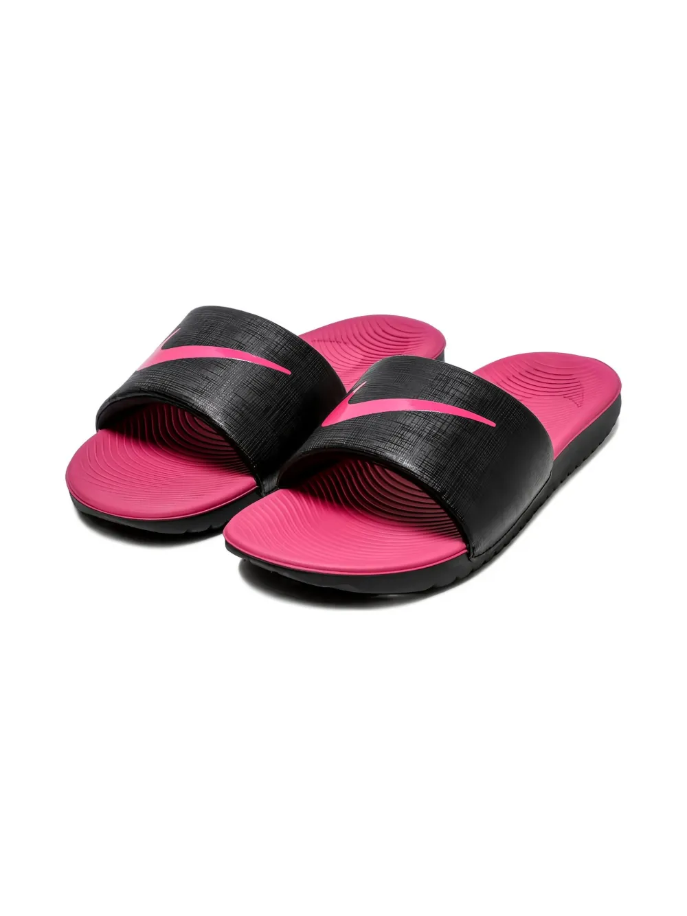 Nike Kids Kawa "Black/Pink" slides | negro | Image 1