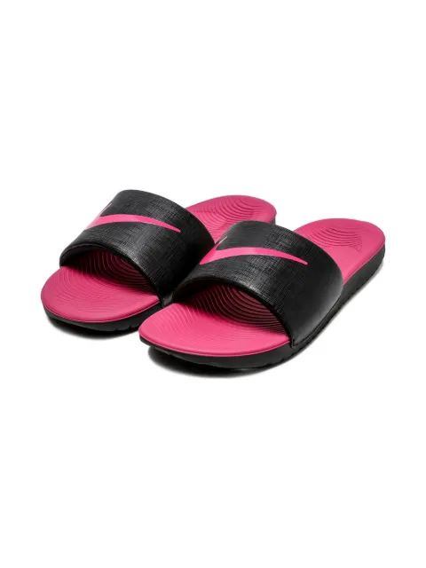 Nike Kids Kawa "Black/Pink" slides