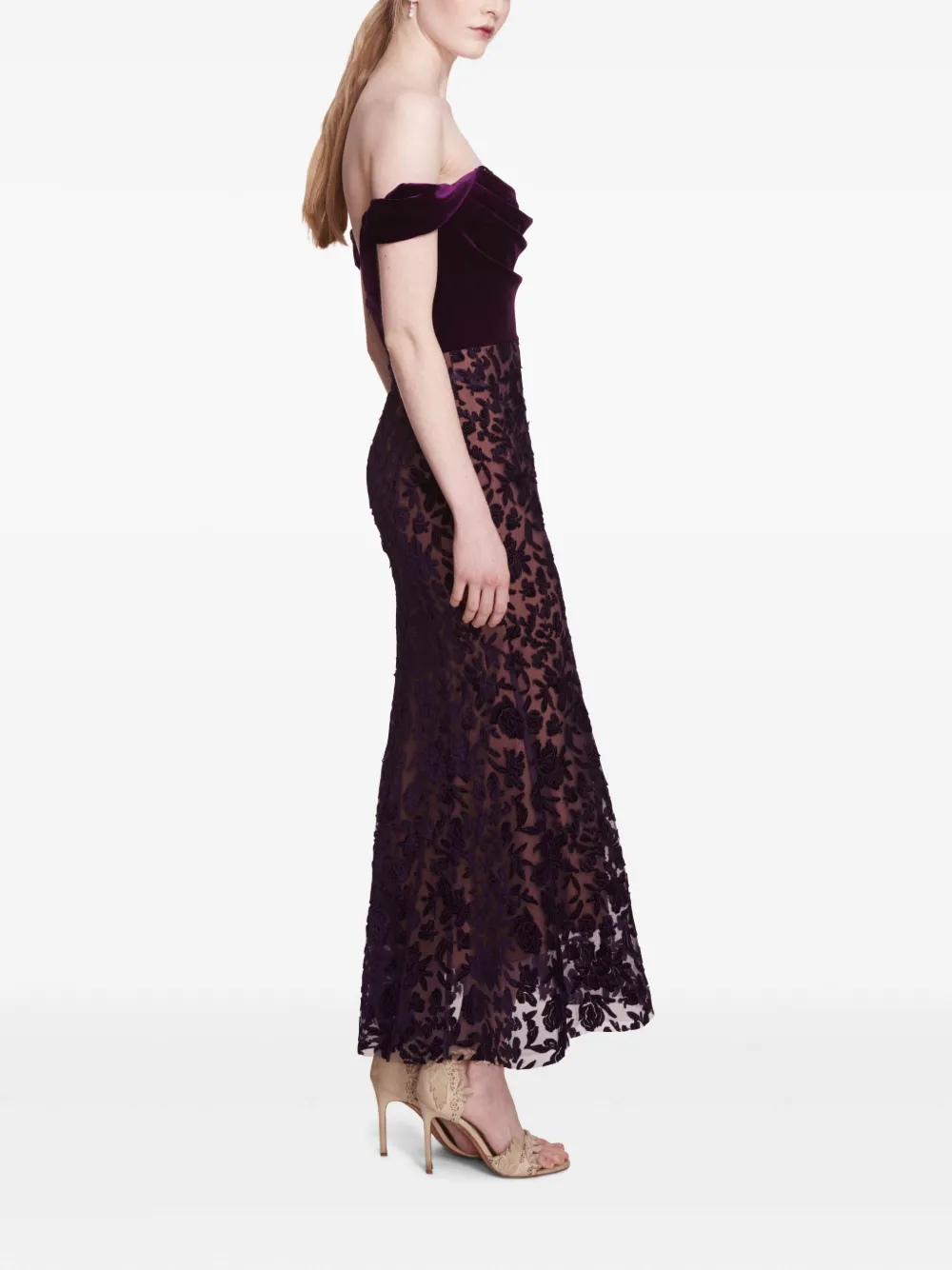 Marchesa Notte velvet maxi dress | Evening Dresses | Image 2