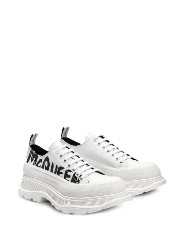 ★alexander mcqueen★ Tread Slick Sneakers Khaki White 69707 Alexander McQueen Tread Slick Sneakers | White | FARFETCH PL