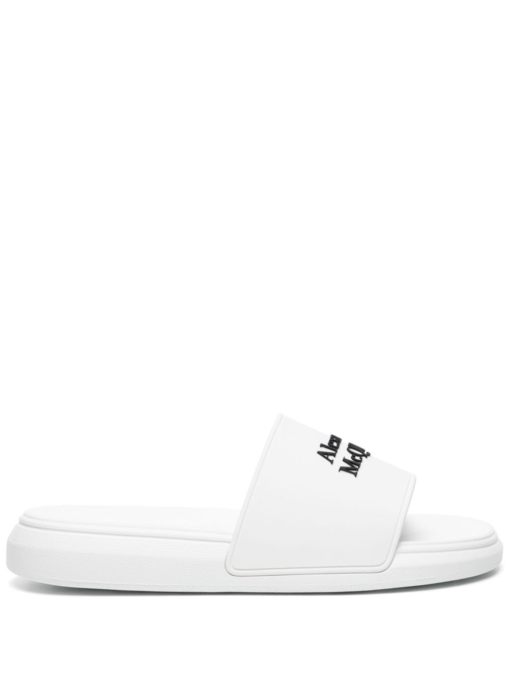 Alexander McQueen Slippers met logo-reliëf White