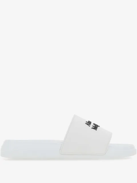 Alexander McQueen logo-embellished slides