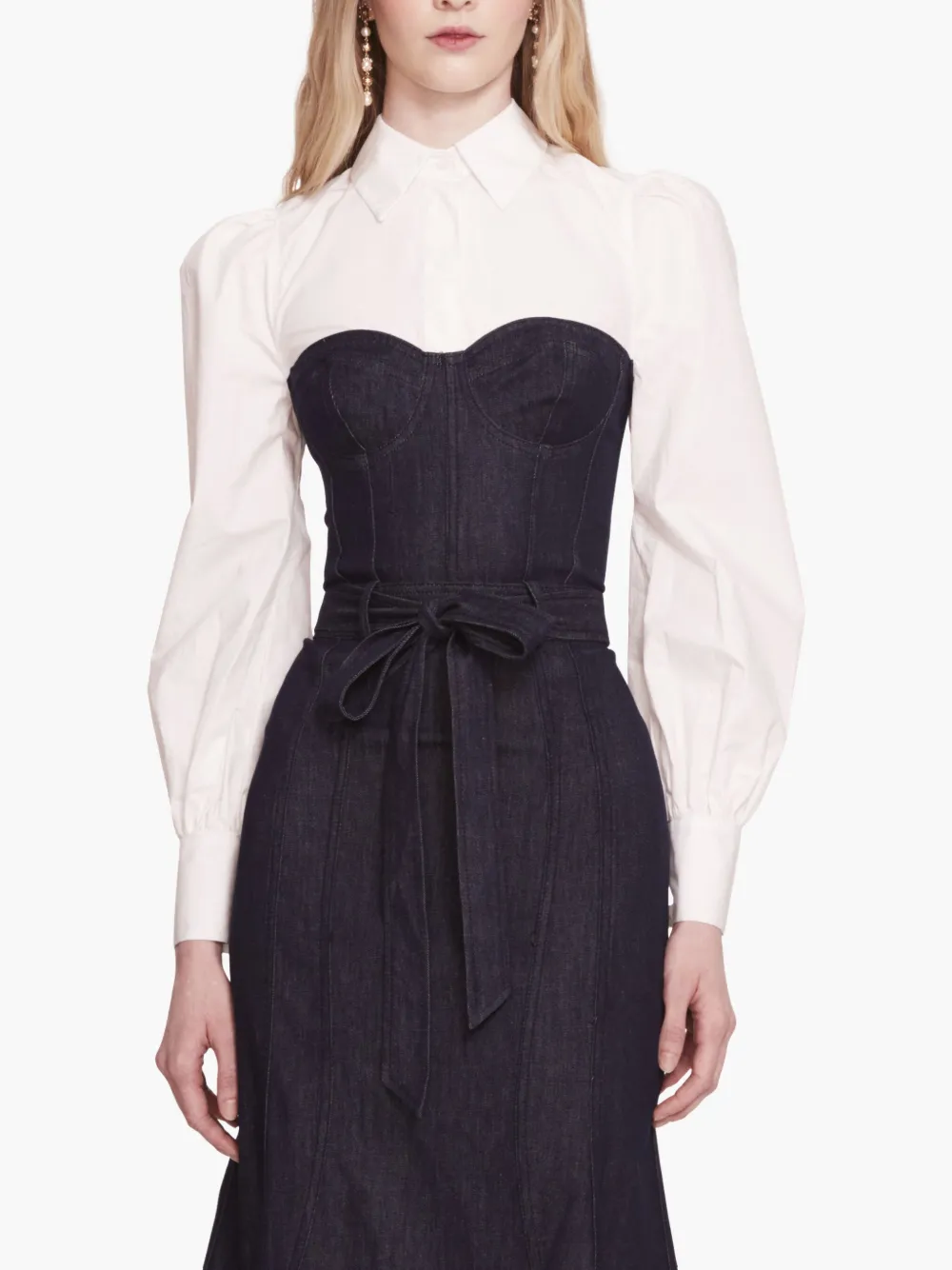 Marchesa Rosa Gelaagde blousejurk Blauw