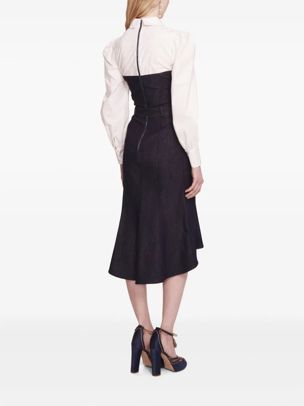 Marchesa Rosa Gelaagde blousejurk Blauw
