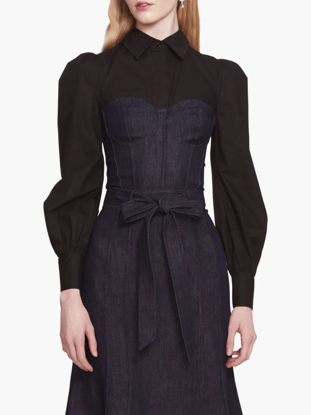 Marchesa Rosa Gelaagde blousejurk Blauw