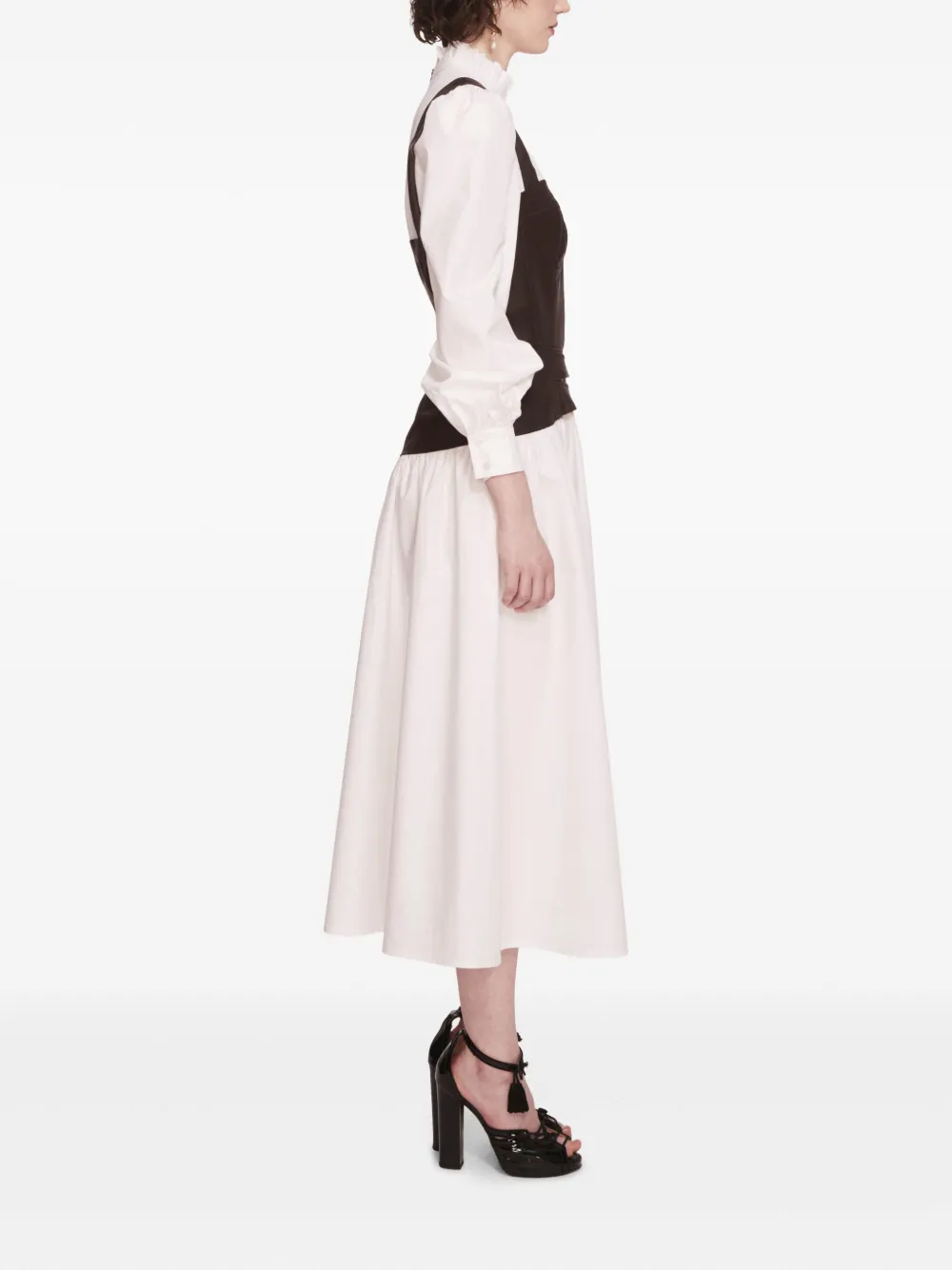 Marchesa Rosa Jurk met korset-stijl Wit