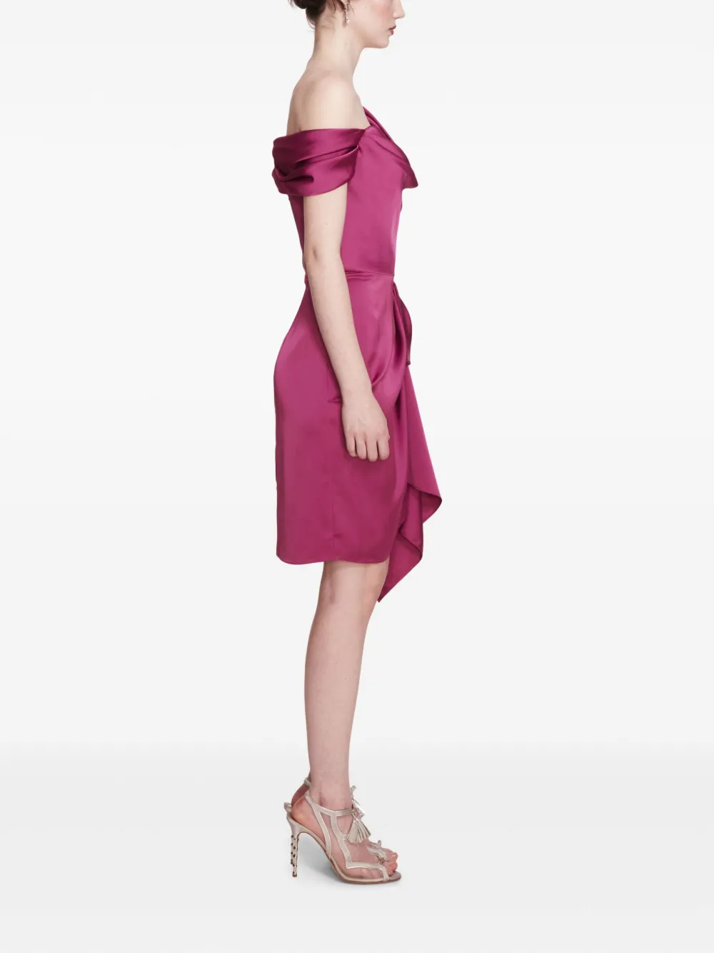 Marchesa Notte asymmetrical satin mini dress | Cocktail & Party Dresses | Image 2
