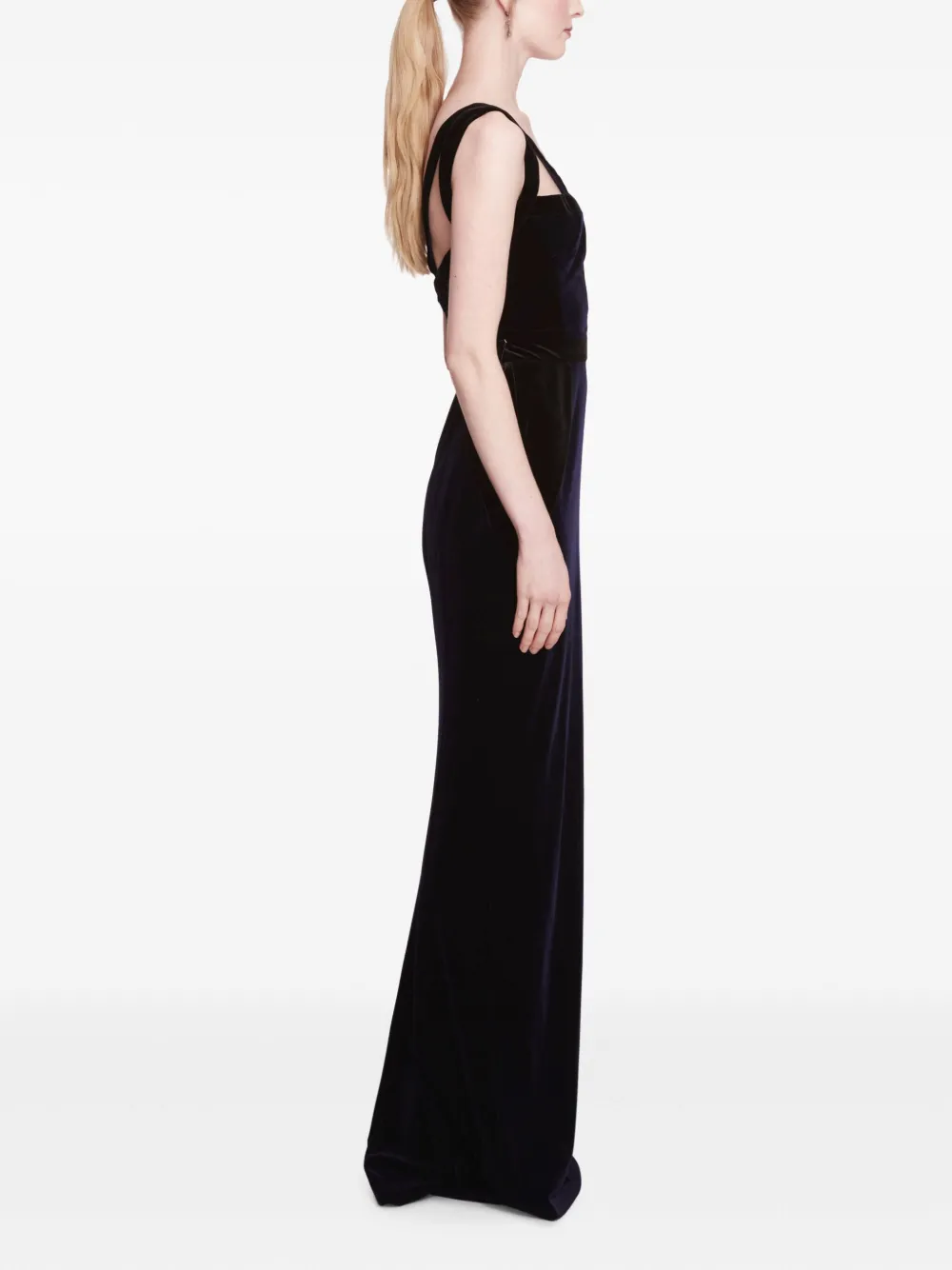 Marchesa Notte Mouwloze avondjurk Zwart