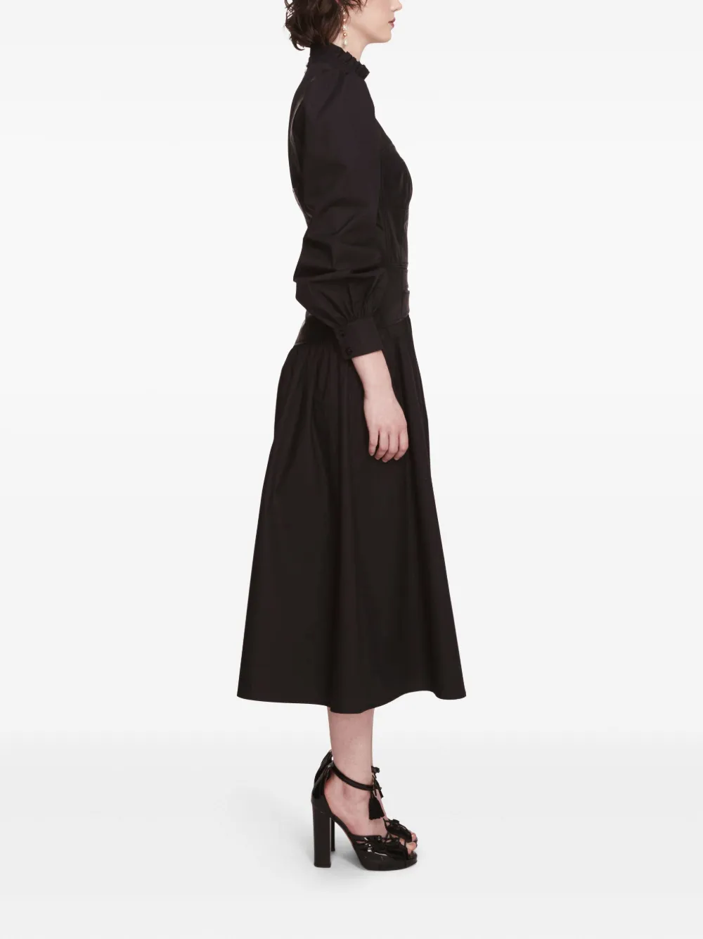 Marchesa Rosa Jurk met korset-stijl Zwart