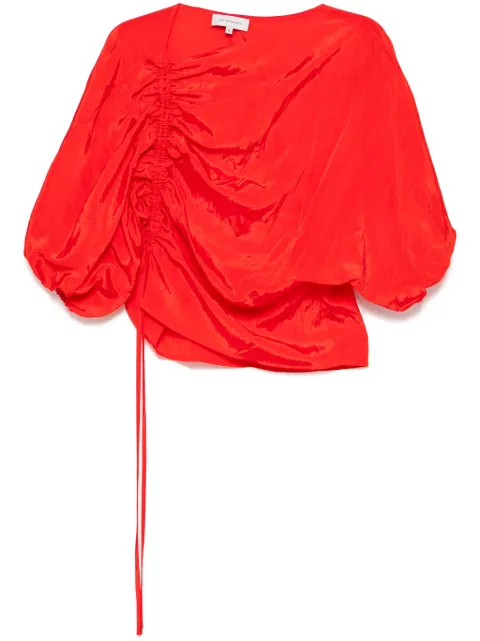 Lee Mathews drawstring cuffs top