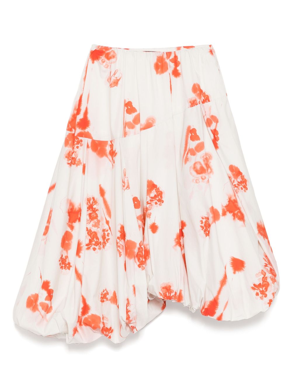 Lee Mathews Fleur print skirt - White