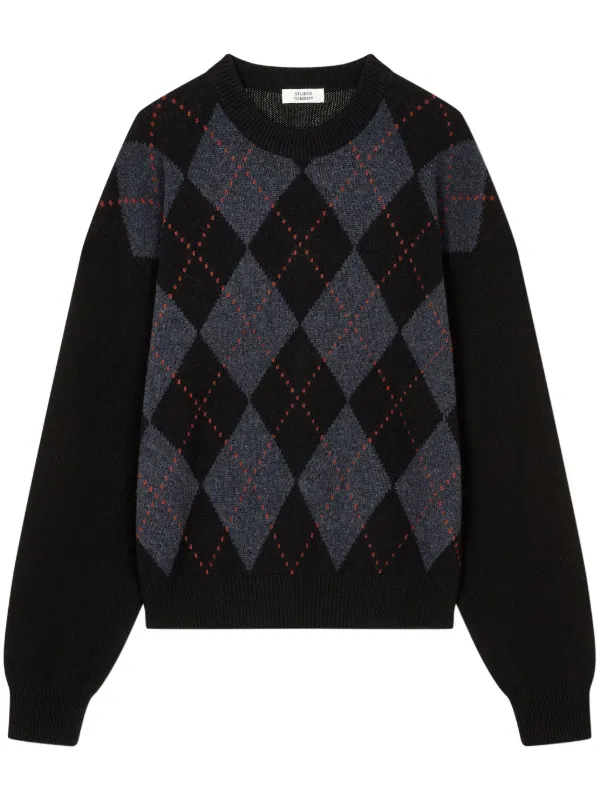 CREAM SODA／ARGYLEセーターBLACK CREAM SODA／ARGYLEセーターBLACK