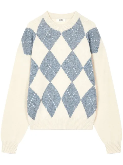 STUDIO TOMBOY argyle intarsia knit sweater
