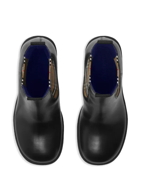 Burberry 85mm Leather Chelsea Boots | Black | FARFETCH