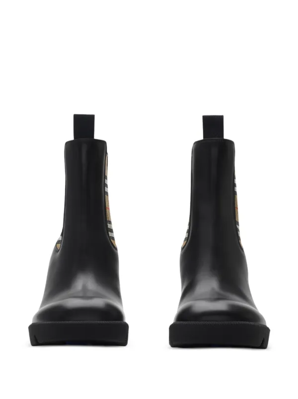 Burberry 85mm Leather Chelsea Boots | Black | FARFETCH