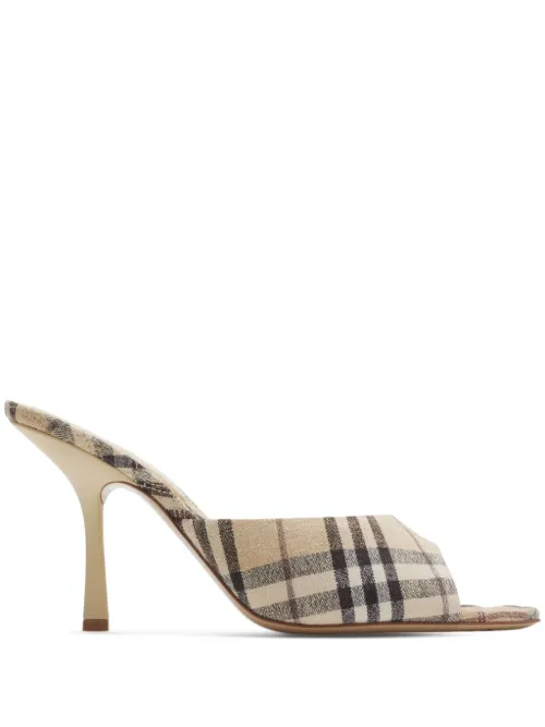 Sandales à carreaux 90 mm - Burberry - Modalova