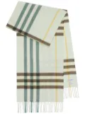 Burberry checked scarf - White