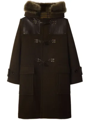 BURBERRY トレンチコート ファー付き 黒　ダウンコート３８　Ｍ　3way ロング チェックカラー キャッスルフォード トレンチコート