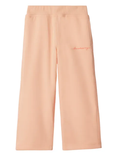 Burberry Kids pants con logo estampado