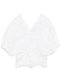 Lee Mathews V-neck top - White