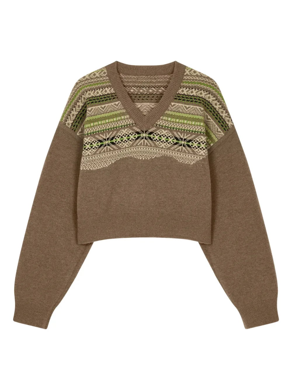 STUDIO TOMBOY Fair Isle intarsia trui Bruin