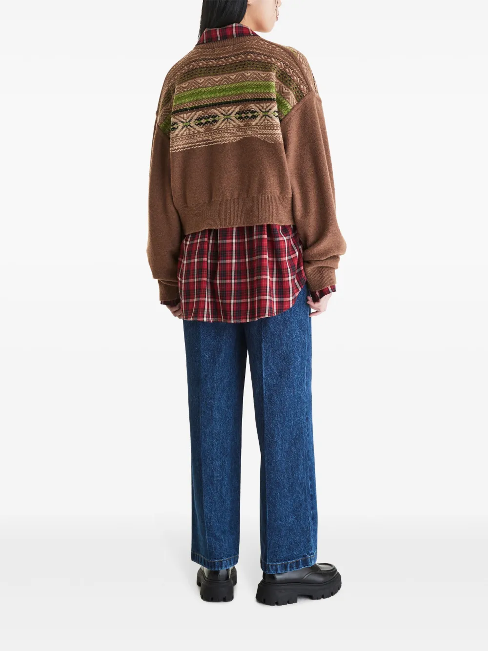 STUDIO TOMBOY Fair Isle intarsia trui Bruin