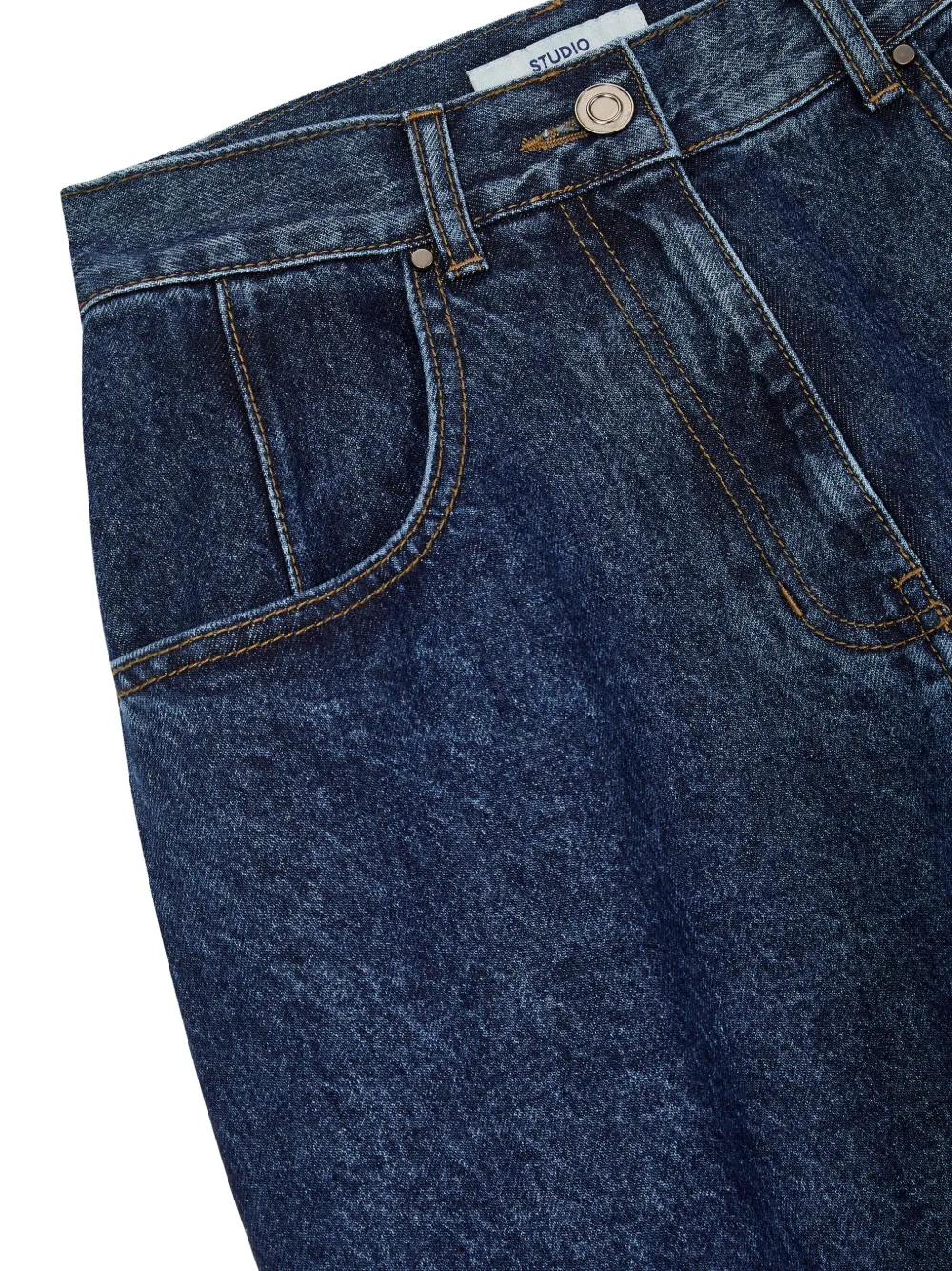 STUDIO TOMBOY Jeans met wijde pijpen Blauw