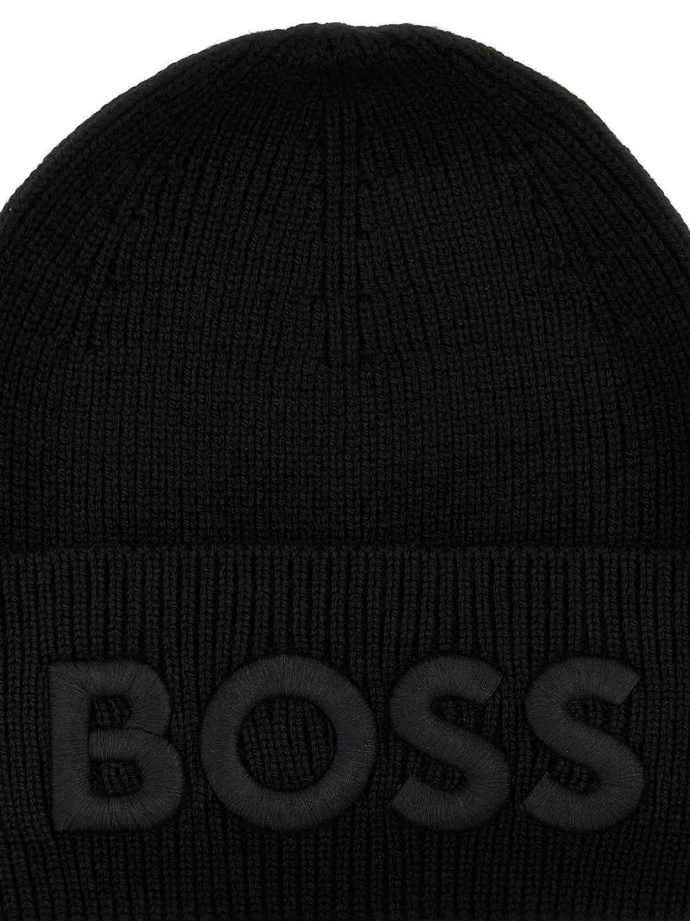 BOSS Muts met geborduurd logo Zwart