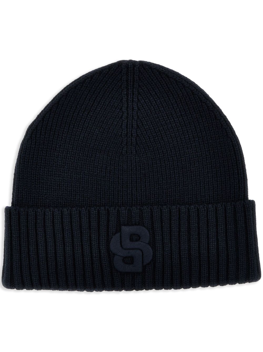 BOSS embroidered-logo beanie - Blue