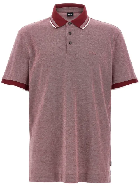 BOSS logo-detail piqué polo shirt 