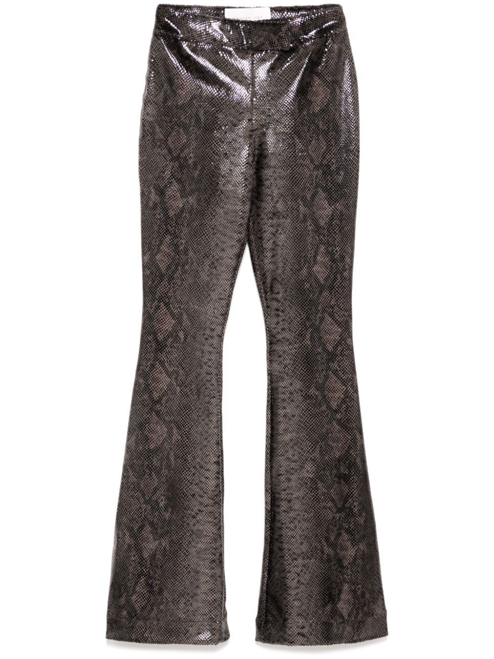 deadstock faux-python trousers