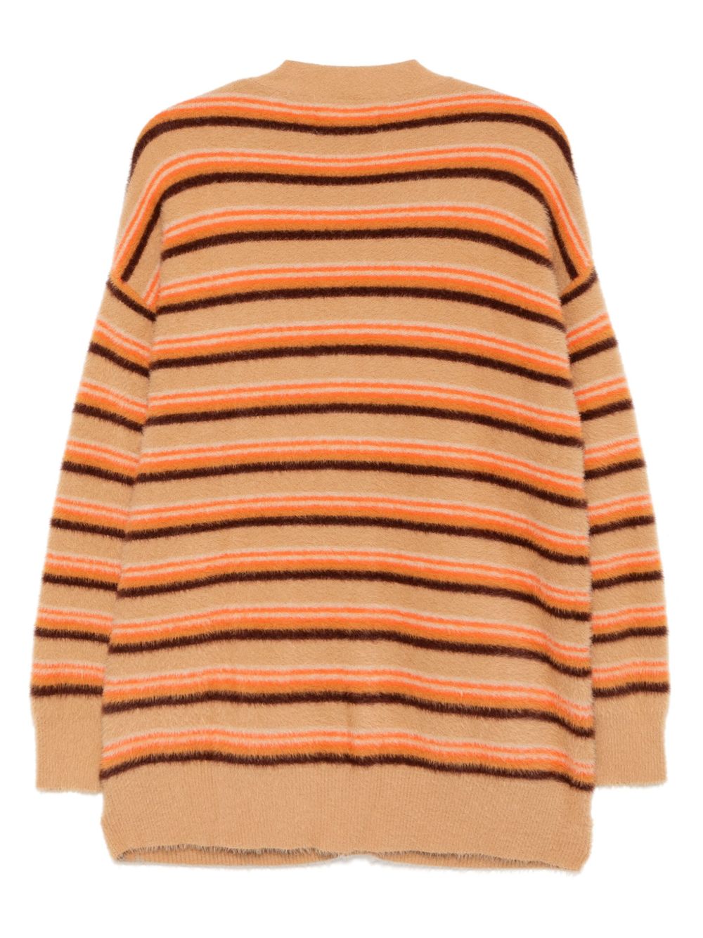 CHOCOOLATE striped cardigan - Brown