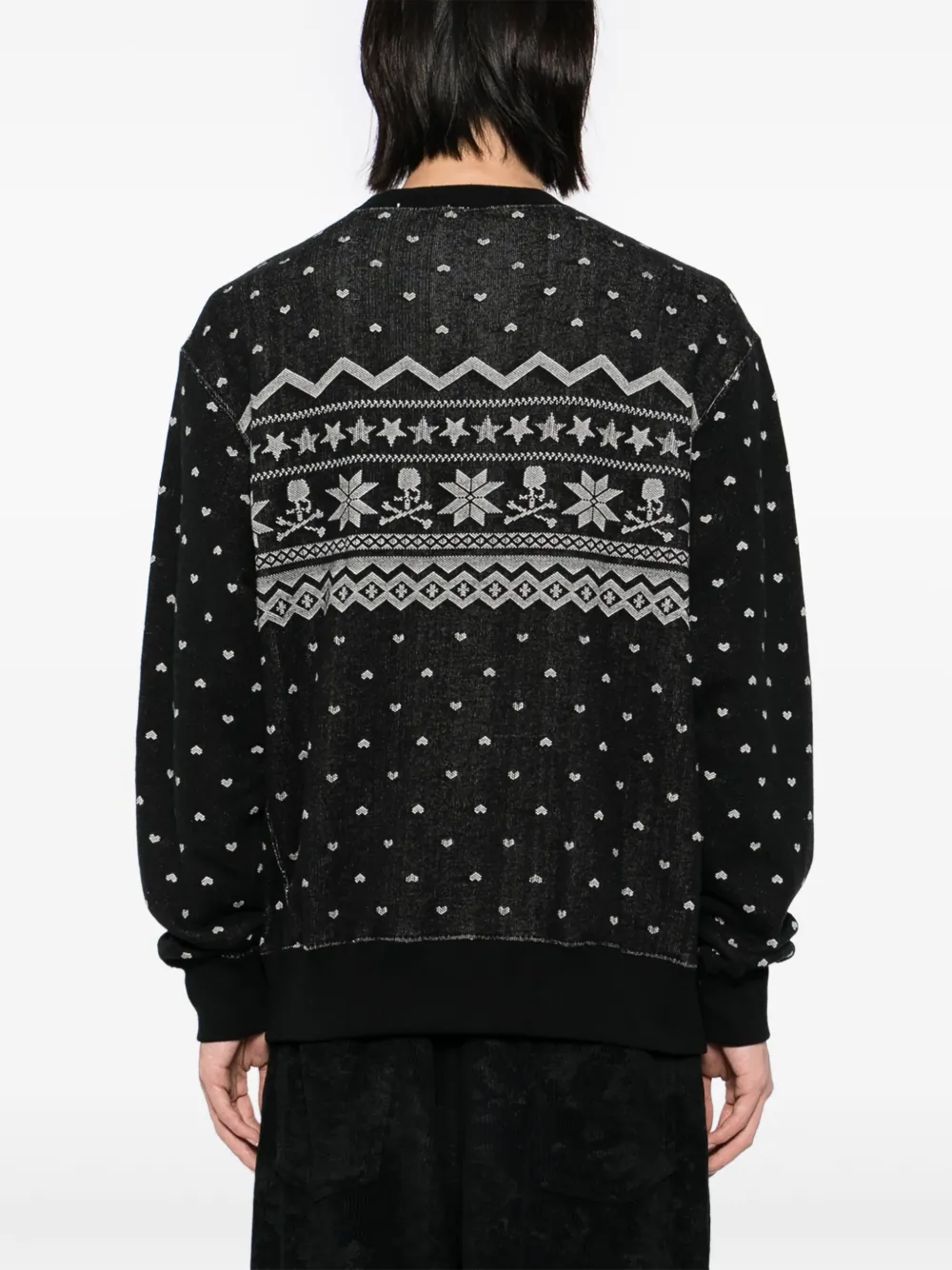 Mastermind World Sweater met patroon Zwart
