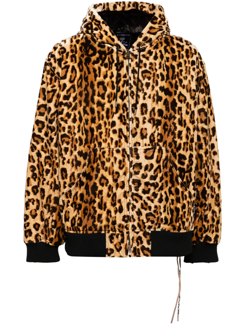 Mastermind Japan Leopard-print Hooded Jacket In Brown