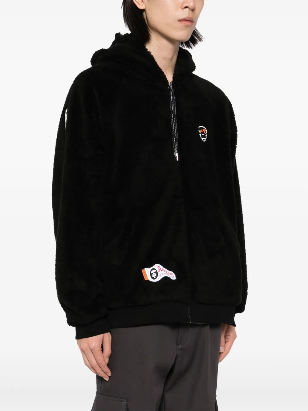 Affordable AAPE BY *A BATHING APE fleece reversible hoodie Men