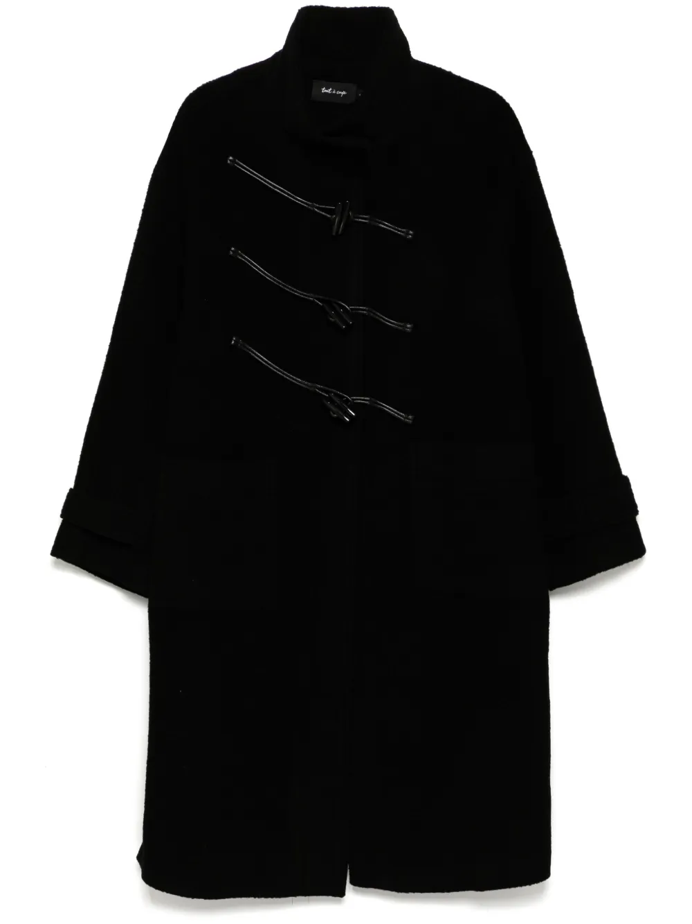 high-neck duffle coat