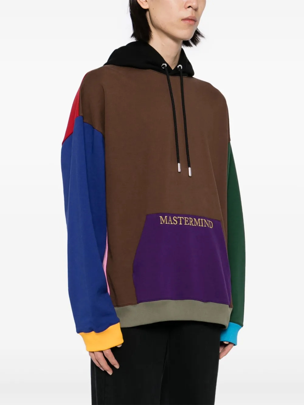 Mastermind World Hoodie met patchwork Bruin
