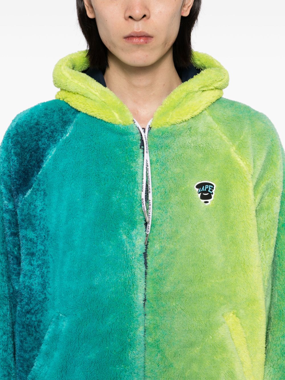 AAPE BY *A BATHING APE ombre-effect fleece hoodie Men