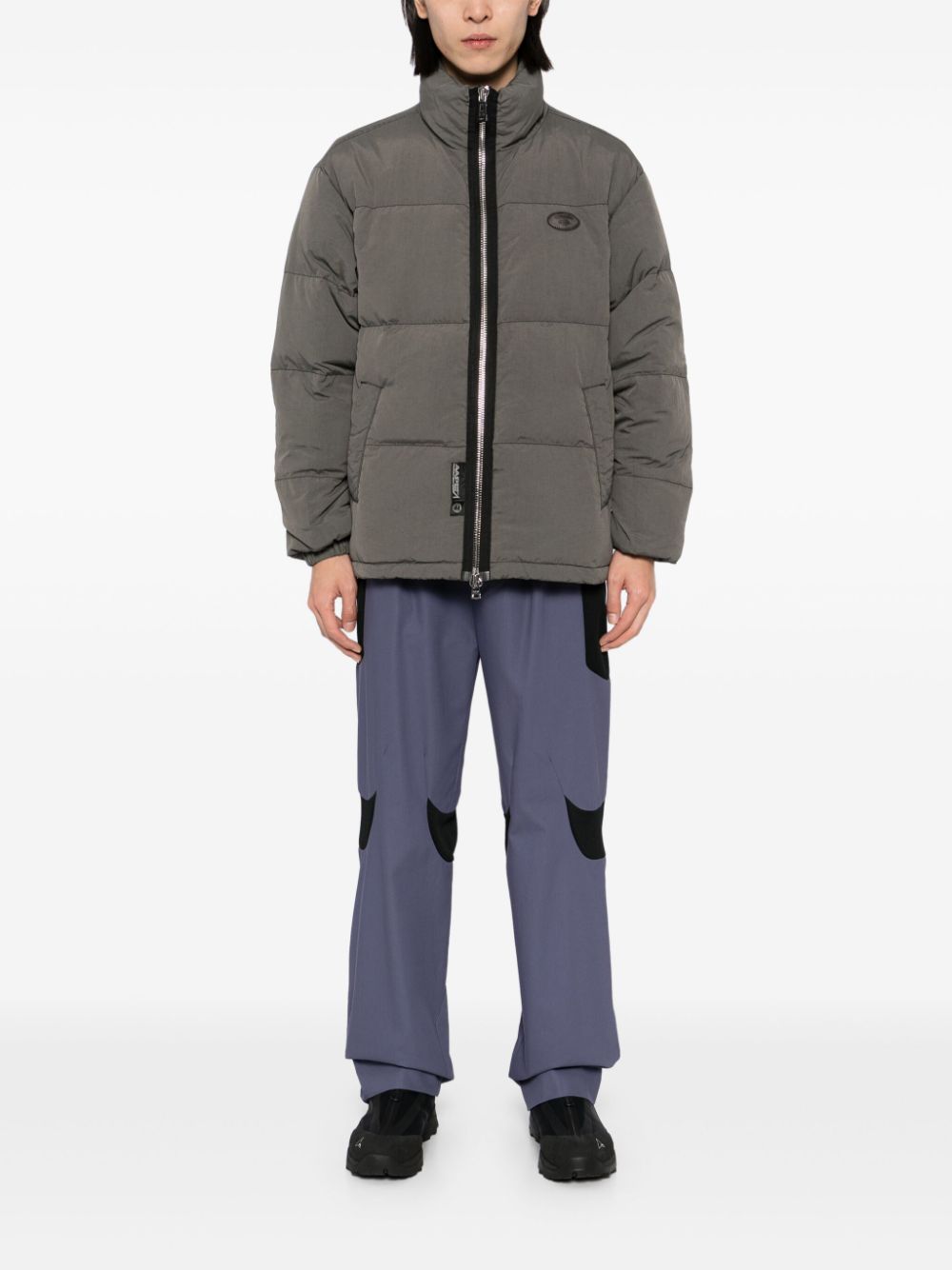 AAPE BY *A BATHING APE® moonface logo puffer jacket - Grijs