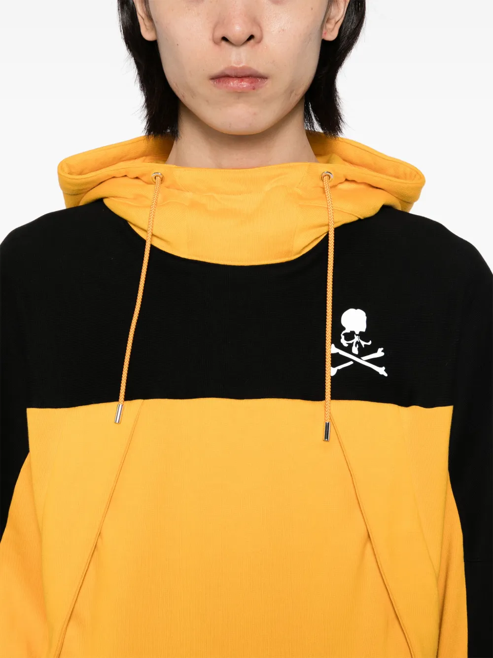 Mastermind Japan Color-block Hoodies In Yellow