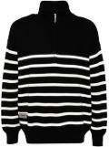 CHOCOOLATE striped zip-up jumper - Black