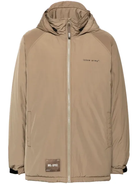 izzue Kapuzenjacke mit Logo-Print