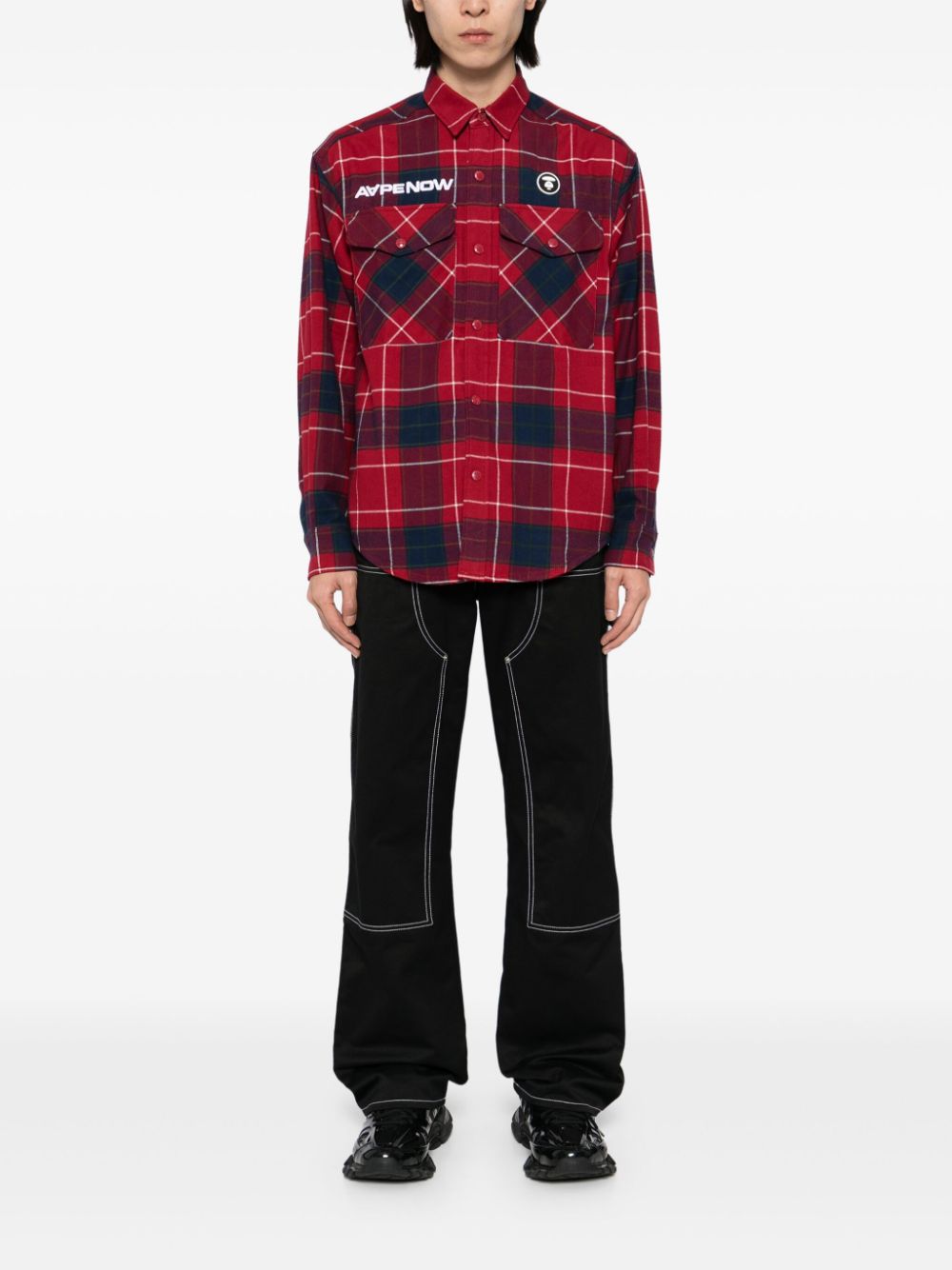 AAPE BY *A BATHING APE® Geruit overhemd - Rood