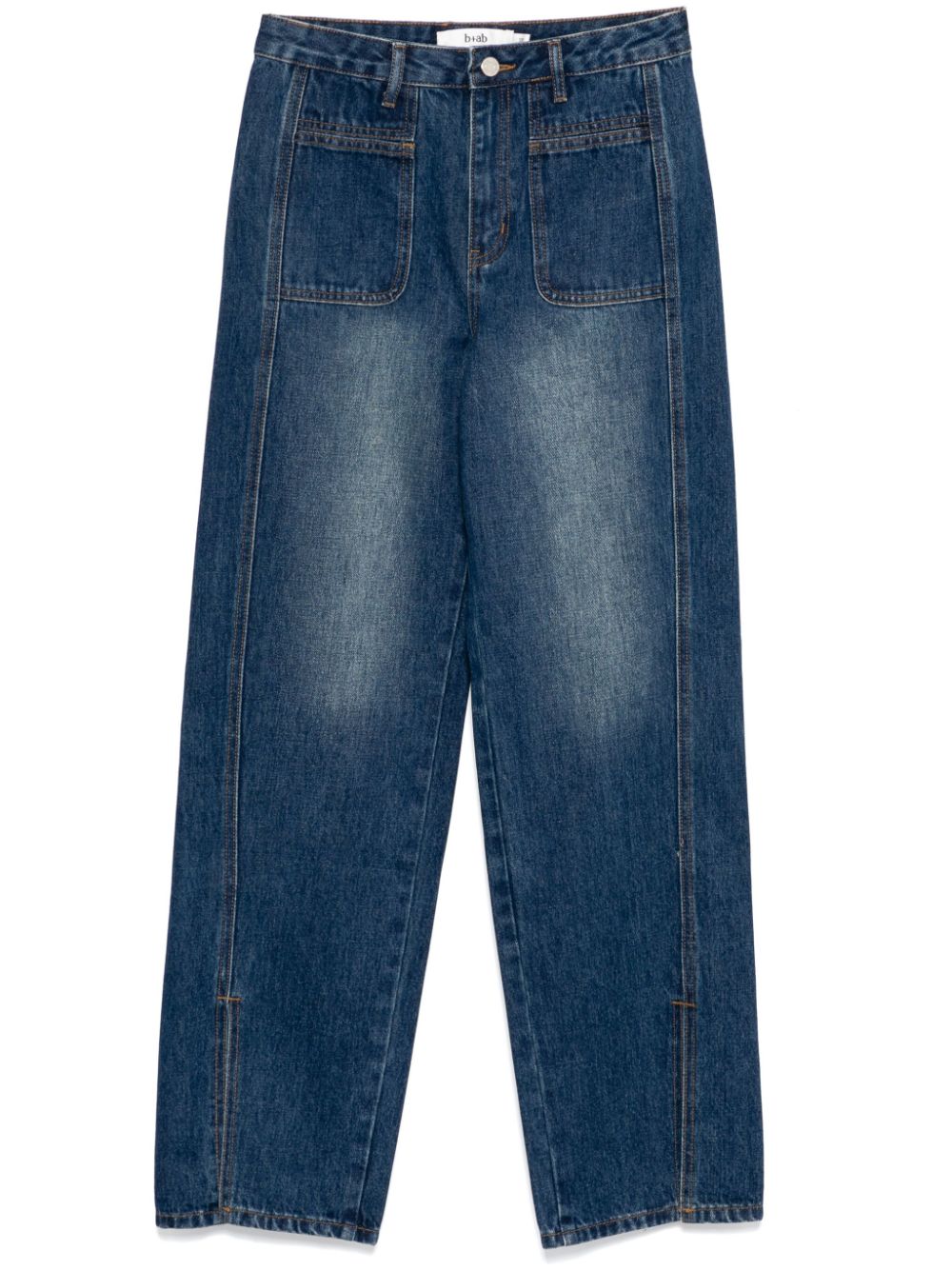 b+ab panelled jeans - Blue