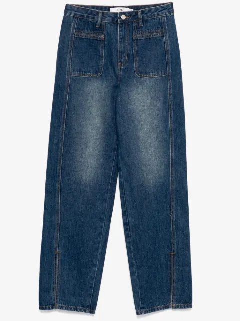 b+ab Jeans mit Kontrasteinsätzen