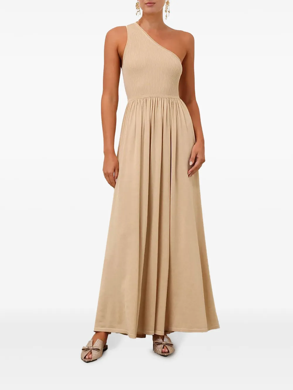 ZIMMERMANN Crush maxi-jurk Beige